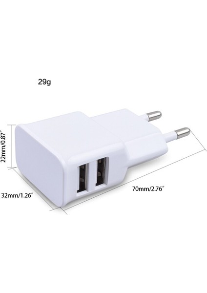 Duvar Şarj Cihazı 5 V/2A 2-Port USB Duvar Şarj Cihazı Ev Seyahat Fişi Güç Ac Adaptörü Çoğu Cep Telefonu Için Hızlı Şarj Blok Küp (Yurt Dışından) fırsatları