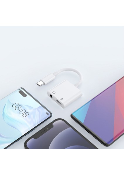 Ses Adaptörü Usb-C'den Usb-C'ye + 3,5 mm Ikisi Bir Arada Ses Adaptörü Tpe Kablosu (Yurt Dışından) indirimleri