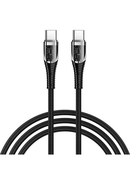 Pd 100W USB C USB Tip C Kablo Şeffaf Tel Macbook Dizüstü Bilgisayar Için Usb-C Şarj Cihazı Hızlı Şarj Cep Telefonu Şarj Kablosu (Yurt Dışından)