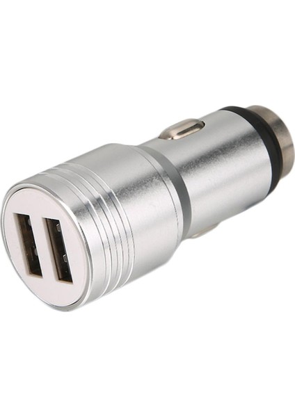 Evrensel 2 Bağlantı Noktalı 2.0A Cep Telefonları Için Tamamı Alüminyum USB Araç Şarj Cihazı Yeni (Yurt Dışından)