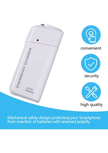 Evrensel USB Acil Durum Taşınabilir 2 Aa Güç Şarj Cihazı (Yurt Dışından) fırsatları