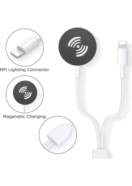 Taşınabilir Kablosuz Şarj Cihazı Iwatch Ultra 8/7 6 Se 5 Manyetik Şarj Standı Istasyonu USB Şarj Aleti Kablosu Apple Watch Serie 4 3 (Yurt Dışından) modelleri