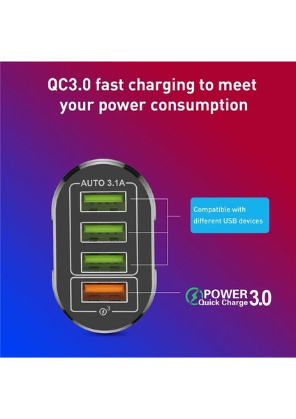 USB Şarj Aleti Hızlı Şarj Qc 3.0 Duvar Şarjı iPhone 12 11 Samsung Xiaomi Cep 4 Port Ab Tak Adaptörü (Yurt Dışından) fiyatları