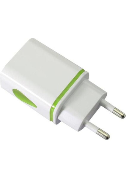 Evrensel LED Işıklı Çift USB Şarj Aleti Akıllı Telefon 2 Port Su Damlası Desen Taşınabilir Seyahat Cep Telefonu Adaptörü Şarj Cihazı (Yurt Dışından)