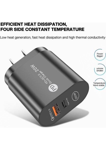 USB Pd Şarj Cihazı 20W Hızlı Tip-C Adaptör Qc 3.0 Hızlı Şarj Adaptörleri Aksesuarı (Yurt Dışından) modelleri