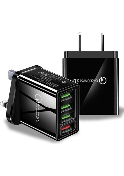 【 Bestgo 】 48W 4 Bağlantı Noktalı Adaptör Qc 3.0 Hızlı Şarj 3.0 USB Şarj Cihazı Au/ab/abd/ingiltere Tak Duvar Cep Telefonu Hızlı Şarj Cihazı Ev Duvar Şarj Cihazı Seyahat Adaptörü (Yurt Dışından) fiyatları