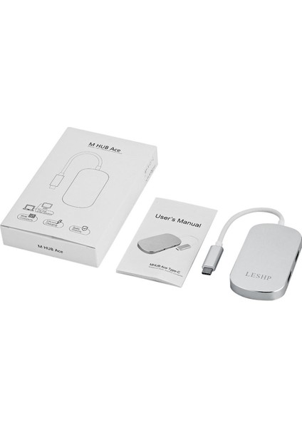 Leshp Mhub1 Ace Taşınabilir Type-C Dizüstü Çok Fonksiyonlu USB Dönüştürücü (Yurt Dışından)