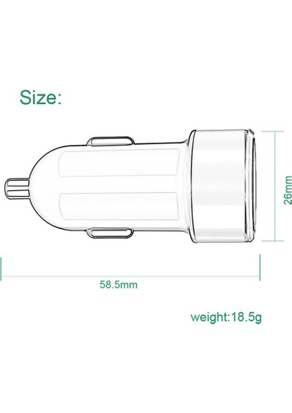 Telefon Için Çift USB Bağlantı Noktaları 5V 2.4A Araç Hızlı Şarj Şarj Adaptörü (Yurt Dışından) indirimleri