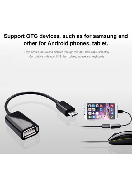 Telefon Siyah Için Mikro USB Otg Adaptör Kablosu USB Otg Kablo Dönüştürücü Veri Kablosu (Yurt Dışından) fırsatları