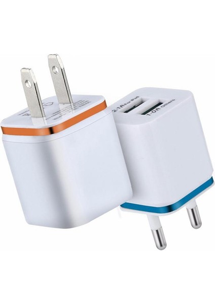 2.1A Ab/abd Plug Evrensel Hızlı Şarj Çift USB Şarj Aleti Adaptörü Ev Seyahat Duvar Şarj Cihazı Huawei Xiaomi Ev Aksesuarları (Yurt Dışından)