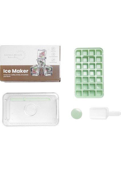 Dondurucu Için Mutfak Buz Tepsisi, Buz Küpü Kutusu, Buz Küpü Kalıbı, Küçük Buz, Kutulu ve Kapaklı Buz Küpü Tepsisi, Minik Daireler Veya Yurt Buz Küpü Kalıbı, Bpa Içermez, Abd'de Ür (Yurt Dışından)