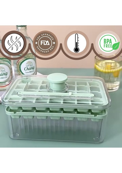 Dondurucu Için Mutfak Buz Tepsisi, Buz Küpü Kutusu, Buz Küpü Kalıbı, Küçük Buz, Kutulu ve Kapaklı Buz Küpü Tepsisi, Minik Daireler Veya Yurt Buz Küpü Kalıbı, Bpa Içermez, Abd'de Ür (Yurt Dışından) fiyatları