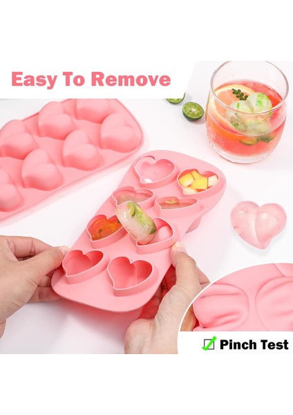 Buz Küpü Tepsileri Silikon 3 Set Yeniden Kullanılabilir Silikon Buz Küpü Kalıpları Viski Içecekler ve Kokteyller Için Kalp Şekilli Buz Makinesi (Yurt Dışından) fırsatları