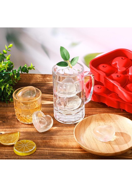 2 Adet Büyük 3D Kalp Buz Kalıbı Yeniden Kullanılabilir Silikon Buz Küpü Kalıpları Büyük Kalp Küpü 6 Kalp Şekli Dıy Için Buz Kalıbı Çikolata Şeker Viski Kokteyl Içecekler Buzlu Çay (Yurt Dışından) fırsatları