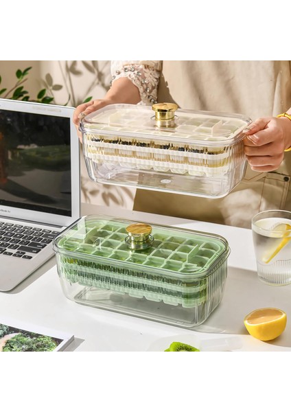 Kapaklı ve Kutulu Buz Küpü Tepsisi - Kolay Çıkarılabilen 2 Katlı Mini Buz Tepsileri - Çeşitli Içecekler ve Kendin Yap Için 56 Pcs Buz Küpü Kalıbı ve Buz Kaşığı Içerir (Yurt Dışından) modelleri