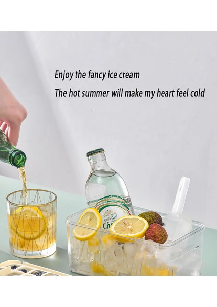 Kapaklı ve Kutulu Buz Küpü Tepsisi - Kolay Çıkarılabilen 2 Katlı Mini Buz Tepsileri - Çeşitli Içecekler ve Kendin Yap Için 56 Pcs Buz Küpü Kalıbı ve Buz Kaşığı Içerir (Yurt Dışından) fırsatları