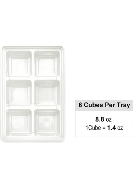 Buz Küpü Tepsisi, Buz Tepsisi, Kapaklı Küçük Buz Küpü Tepsileri, Dondurucu Için Buz Tepsileri 6 Küp, Istiflenebilir, Kolay Çıkarılabilir, Bpa Içermez, 2 Paket (Yurt Dışından) modelleri