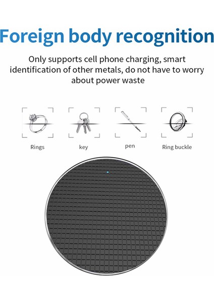 10W Kablosuz Şarj Cihazı Yuvarlak Masaüstü Hızlı Şarj Adaptörü Iphone 8p Xr Xiaomi 9 Samsung Huawei Için Uyumlu (Yurt Dışından) fırsatları