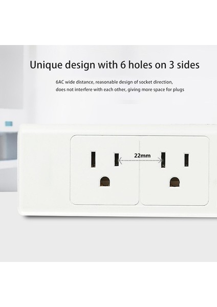 Çıkışlı Şerit 4 USB 5V 3A Bağlantı Noktası 1250W 10A 5 Ayak Uzatma Kablosu Aşırı Gerilim Koruyucu Ev Ofis Için-Abd Tak (Yurt Dışından) modelleri