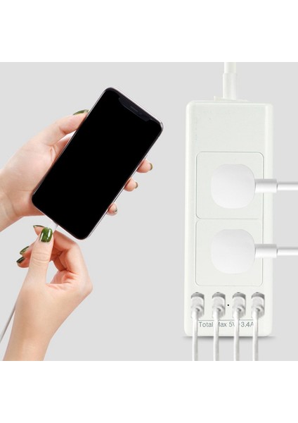 Çıkışlı Şerit 4 USB 5V 3A Bağlantı Noktası 1250W 10A 5 Ayak Uzatma Kablosu Aşırı Gerilim Koruyucu Ev Ofis Için-Abd Tak (Yurt Dışından) fırsatları