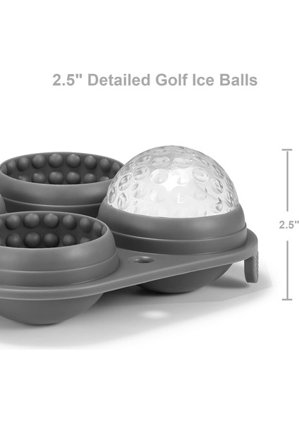 Golf Buz Küpü Tepsileri, Kokteyller Için 2,5 "büyük Küre Yuvarlak Golf Buz Küpü Kalıbı, Viski, Bourbon Soğutma, Eğlenceli Şekiller Silikon Büyük Daire Buz Küpü Tepsileri, Huni ile (Yurt Dışından) modelleri