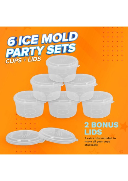 6'lı Hawaii Tıraş Buz Kalıbı Parti Seti, Kapaklı. Bpa Içermeyen Bardaklarımızla Snow Cone Ikramları Için Oyununuzu Geliştirin. Kolay Istiflenebilir Dondurma Için Iki Bonus Kapak. S (Yurt Dışından) fiyatları
