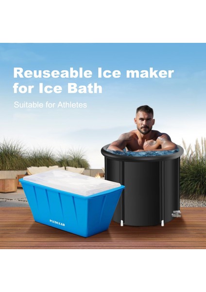 Ekstra Büyük Buz Küpü Tepsisi, Soğuk Dalma Veya Soğutucular Için 8 Lbs Buz Bloğu, Buz Banyosu Soğutucu Için Yeniden Kullanılabilir ve Kalınlaştırılmış Silikon Buz Tepsisi, 1'li Pak (Yurt Dışından) modelleri