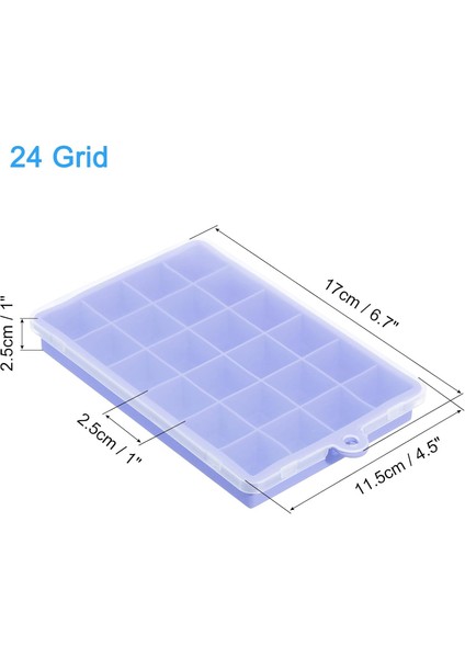 Dondurucu Için Kapaklı Silikon Buz Küpü Tepsisi, Kare Buz Küpü Kalıbı Kokteyl, Çikolata, Meyve Suyu, Koyu Mavi Için Tepsi Başına 24 Küp (Yurt Dışından) fiyatları