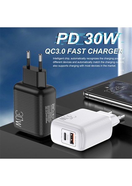 Ukgo Pd 30W 2 Port Ab Abd Ingiltere Tak Hızlı Şarj Adaptörü iPhone 12 11 Samsung Xiaomi Huawei Qc 3.0 Cep Telefonu Hızlı Şarj Cihazı (Yurt Dışından) fiyatları