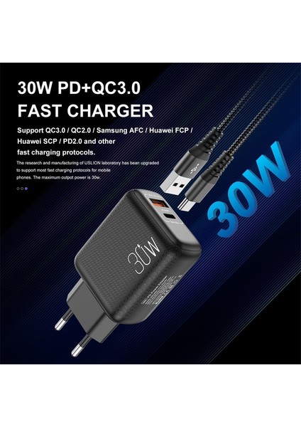 Ukgo Pd 30W 2 Port Ab Abd Ingiltere Tak Hızlı Şarj Adaptörü iPhone 12 11 Samsung Xiaomi Huawei Qc 3.0 Cep Telefonu Hızlı Şarj Cihazı (Yurt Dışından) fırsatları