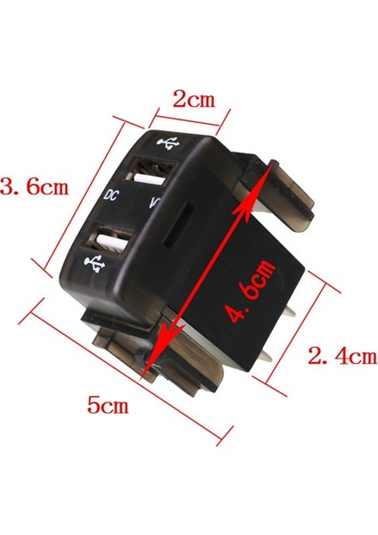Araba Motoru Su Geçirmez 3.1A Çift USB Soket Şarj Cihazı Güç Adaptörü LED 12-24V(YEŞIL) (Yurt Dışından) modelleri