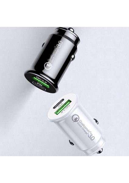 48W Çift USB Pd Araç Şarj Cihazı Qc 3.0 Mini Telefon Şarj Cihazı iPhone 12 Pro Max Xiaomi Samsung Çift USB Tip-C Şarj Cihazı (Yurt Dışından) fiyatları