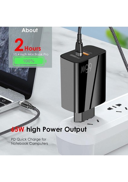 65W USB Tip C Şarj Cihazı USB Hızlı Şarj 3.0 5 Port Cep Telefonu Hızlı Pd Şarj Adaptörü IPHONE14 13 Pro Max Samsung Için (Yurt Dışından) fırsatları