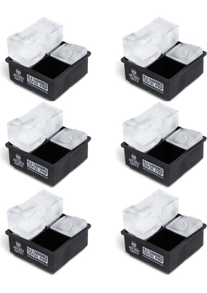 Büyük Dört Küp 2"x2" Buz Kalıbı 6'lı Paket - Eski Tarz ve Viski Kokteylleri Için Mükemmel (Yurt Dışından)