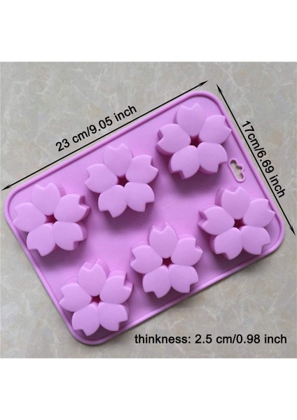 2 Paket Çiçek Şekilli Silikon Kalıp 6 Kavite Sakura Fırın Tepsisi Kurabiye Kalıbı Fırın Tepsisi Tatlılar Mousse Çikolatalı Buz Sabunu Jöle Tatlı Şeker Pasta Dıy Zanaat Için Pan Yap (Yurt Dışından) fiyatları