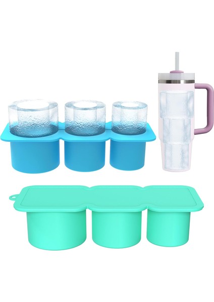 Bardak Için Buz Küpü Tepsisi, 3 Adet Silikon Içi Boş Silindir Dondurucu Için Kapaklı ve Kutulu Buz Kalıbı, Buzlu Içecek, Meyve Suyu, Viski, Kokteyl, 20OZ, 30OZ, 40OZ, Sarı (Yurt Dışından) modelleri