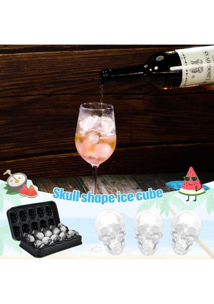 2 Paket Kafatası Buz Küpü Kalıp Silikon Kafatası Buz Yapıcı Kalıp Esnek Kafatası Buz Küpü Tepsisi Viski Pişirme Için Çikolata Şeker Reçine (Klasik, 4,3 x 7,3 Inç) (Yurt Dışından) fırsatları