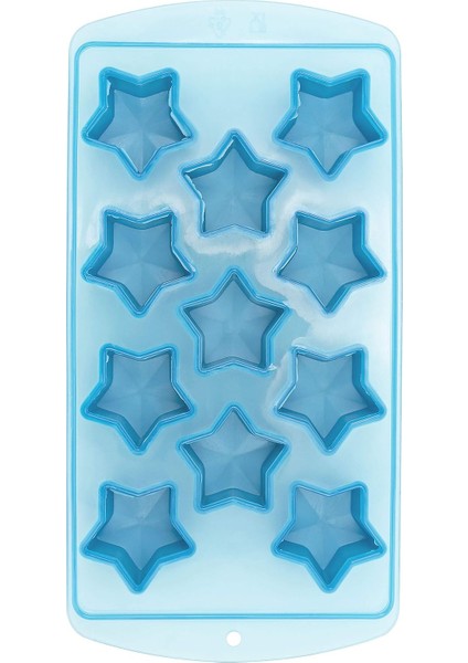 Yıldız Şekli Esnek 11 Buz Küpü Tepsi Kalıbı Mavi Kauçuk Yenilik Gag Hediye, Bir Boyut (Yurt Dışından) fiyatları