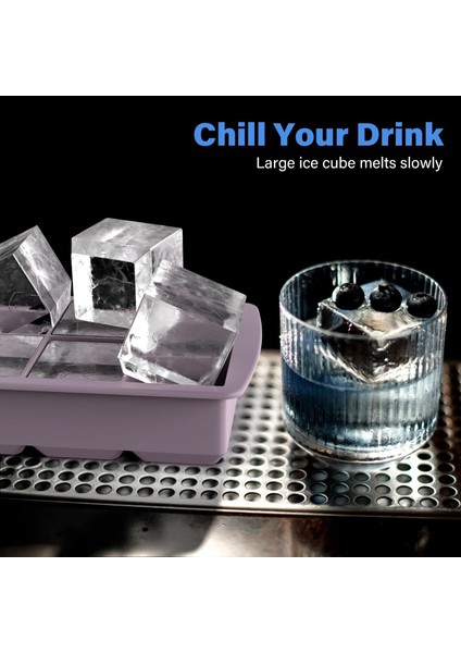 Viski Için Büyük Buz Küpü Tepsisi: Kokteyller Için Buz Topu Yapıcı - Viski Buz Küresi Için Büyük Buz Tepsileri - Bourbon Ice Için Büyük Kare Buz Küpü Yapıcı (Yurt Dışından) fiyatları