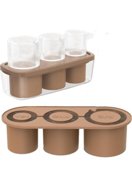 Bardak Için Buz Küpü Tepsisi, 20-40 Oz Bardaklar Için Kapaklı Silikon Buz Küpü Tepsisi, Kapaklı ve Kutulu Kolay Çıkarılan Silikon Silindir Buz Kalıbı 3 Kupa Için Içi Boş Silindir B (Yurt Dışından) fiyatları
