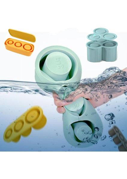 Bardak Için Buz Küpü Tepsisi, 20-40 Oz Bardaklar Için Kapaklı Silikon Buz Küpü Tepsisi, Kapaklı ve Kutulu Kolay Çıkarılan Silikon Silindir Buz Kalıbı 3 Kupa Için Içi Boş Silindir B (Yurt Dışından) fırsatları