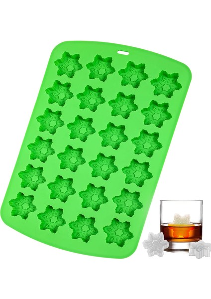 Kar Tanesi Buz Küpü Kalıp Silikon 24-Cavity Noel Buz Küpü Tepsisi, Çikolata, Sabun, Şeker, Viski, Alkollü Içkiler, Likör, Kokteyller, Soda ve Daha Fazlası Için Kar Tanesi Kalıpları (Yurt Dışından)
