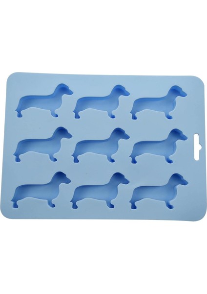Dachshund Köpek Şekilli Silikon Buz Küpü Tepsisi, Kolay Çıkarılan Bpa Içermeyen Buz Küpü Tepsisi, Kokteyller, Içecekler, Viski, Bourbon ve Ev Yapımı Meyve Suyu Için 9 Buz Kalıbı (M (Yurt Dışından)