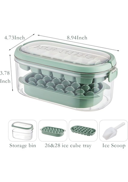 Kapaklı Ice Cube Tepsi,ıce Cube Kalıpları,istifleme Tasarımı Ice Cube Tepsisi, Gıda Malzemesi Topu Buz Küpü Kalıpları, Hızlı Buz Giderme Kokteyl, Viski, Çay ve Kahve Soğutmak Için (Yurt Dışından)