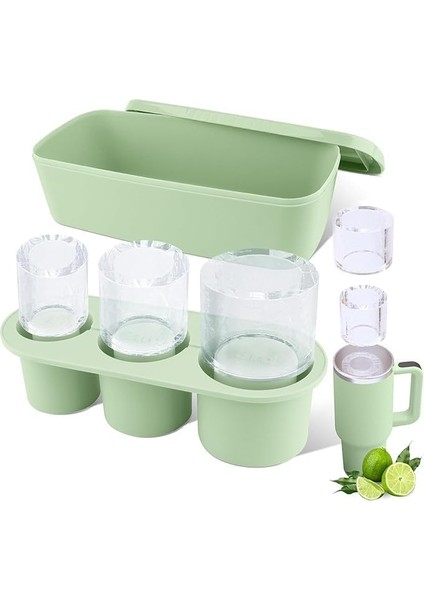 Silikon Buz Küpü Tepsisi, Yalıtımlı Su Bardağı 20-40 Oz Bardak Bardağı Için Özel Buz Tepsisi, Kupa Için Içi Boş Silindir Buz Küpü Kalıpları, Kokteylleri Soğutmak Için Yeniden Kulla (Yurt Dışından)