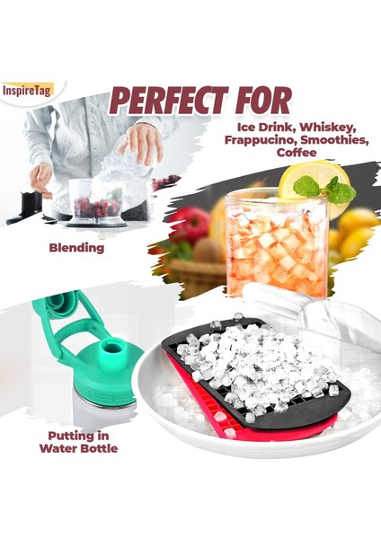 Mini Ice Cube Tepsileri 2 Paket, Dondurucu Için Silikon Ezilmiş Buz Tepsisi, Kolay Çıkarılan Küçük Buz Küpü Tepsisi Mini Nuggets, Bpa Içermeyen Istiflenebilir Esnek, Su Şişesi Mini (Yurt Dışından) modelleri