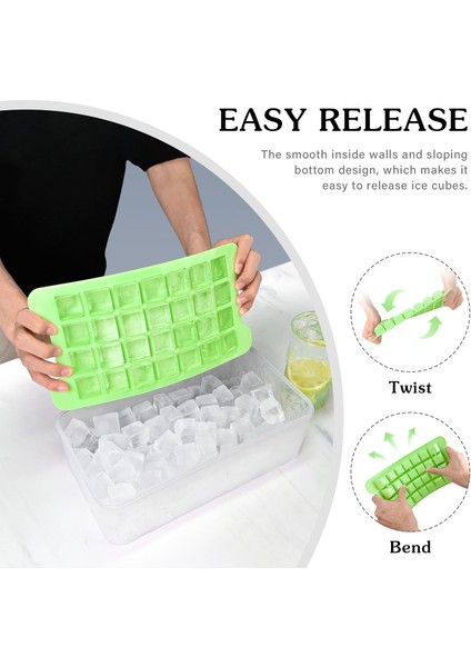 Dondurucu Için Kutulu Buz Küpü Tepsisi: Kolay Çıkarılan Kapaklı ve Kutulu 1 Inç Buz Küpü Yapıcı - 3 Paket Kapalı Buz Kutulu Istifleme Buz Yapma Tepsisi - Bitkileri Dondurmak Için B (Yurt Dışından) fiyatları