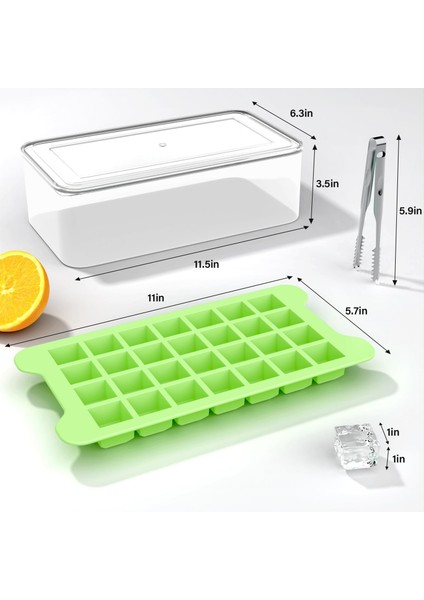 Dondurucu Için Kutulu Buz Küpü Tepsisi: Kolay Çıkarılan Kapaklı ve Kutulu 1 Inç Buz Küpü Yapıcı - 3 Paket Kapalı Buz Kutulu Istifleme Buz Yapma Tepsisi - Bitkileri Dondurmak Için B (Yurt Dışından) fırsatları