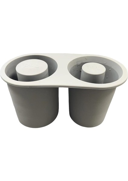 30-40 Oz Bardak Bardak Için Buz Küpü Tepsisi, Kapaklı Silikon Buz Küpü Tepsisi 2 Boşluk Bpa Ücretsiz Buzdolabı Yaz 30-40 Oz Bardak Silindir Buz Topu Makinesi Mutfak Malzemeleri Gri (Yurt Dışından)