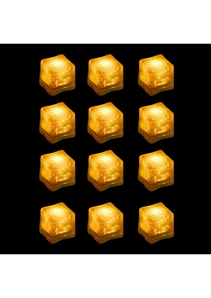 12'li Paket Sarı LED Buz Küpü, Değişen Işıklar | Yılbaşı Gecesi Parti Malzemeleri Için Doğum Günleri Noel Partileri Düğünler Ev Barware Içecek Yapımı Yeni Yıl (Yurt Dışından)